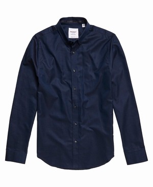 Superdry Edit Button Down Férfi Hosszú Ujjú Ing Sötétkék | FRUWZ0124